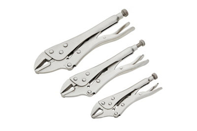 Blue Spot Tools - 3 PCE Straight Jaw Locking Pliers In Wallet (5", 7", 10")