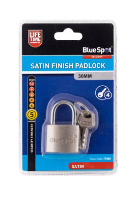 Blue Spot Tools - 30mm Satin Finish Padlock