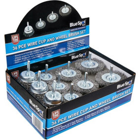 Blue Spot Tools - 36 PCE Wire Cup And Wheel Brush Set