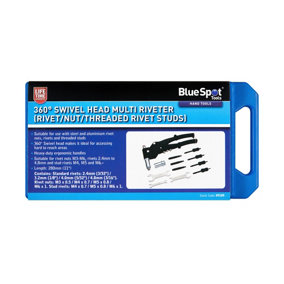 Blue Spot Tools - 360 Swivel Head Multi Riveter (Rivet/Nut/Threaded Rivet Studs)