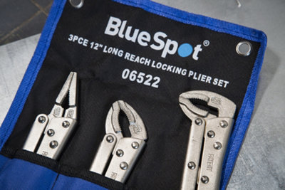 Blue Spot Tools - 3PCE 300mm (12") Extra Long Locking Grips - 4