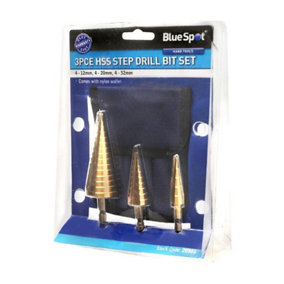 Blue Spot Tools - 3PCE Hex Shank HSS Step Drill Set (4 - 32mm)