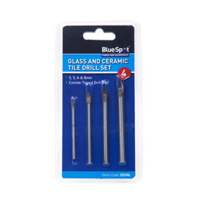 Blue Spot Tools - 4 Pce Tile And Glass Drill Set (3 - 8mm)