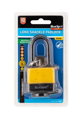 Blue Spot Tools - 40mm Long Shackle Weather Resistant Padlock