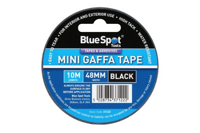 Blue Spot Tools - 48mm x 10M Mini Black Gaffa Tape