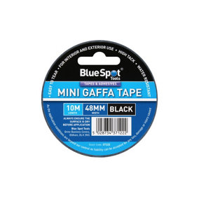 Blue Spot Tools - 48mm x 10M Mini Black Gaffa Tape