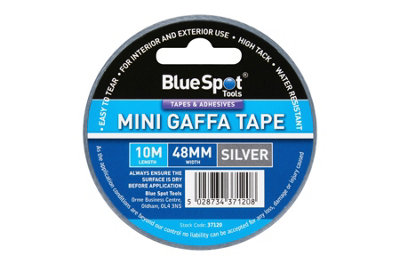Blue Spot Tools - 48mm x 10M Mini Silver Gaffa Tape