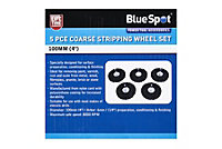 Blue Spot Tools - 5 PCE 100mm (4") Coarse Stripping Wheel Set