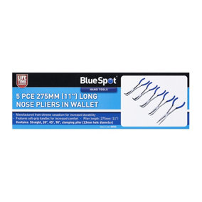 Blue Spot Tools - 5 PCE 275mm (11") Long Nose Pliers In Wallet