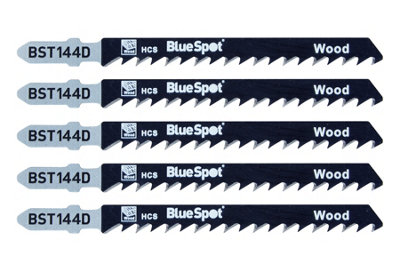 Blue Spot Tools - 5 PCE HCS Quick Cut Jigsaw Blades For Wood (6 TPI)