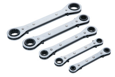 Blue Spot Tools - 5 Pce Metric Ratchet Ring Spanner Set (6-21mm)