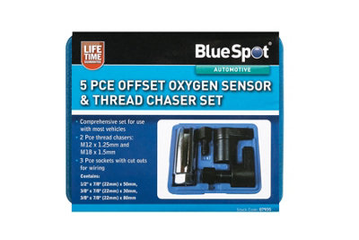 Blue Spot Tools - 5 PCE Oxygen Sensor & Thread Chaser Set
