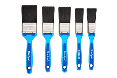 Blue Spot Tools - 5 PCE Synthetic Paint Brush Set with Soft Grip Handle (2 PCE 1", 2 PCE 1 1/2", 1 PCE 2")