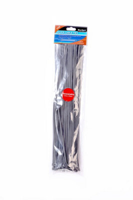 Blue Spot Tools - 50 Pce 4.8mm X 370mm Silver Cable Ties