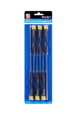 Blue Spot Tools - 6 Pce Long Precision Screwdriver Set