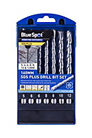 Blue Spot Tools - 7 PCE 160mm SDS Plus Drill Bit Set (5-12mm)