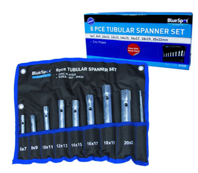Blue Spot Tools - 8 Pce Tubular Spanner Set (6-22mm)