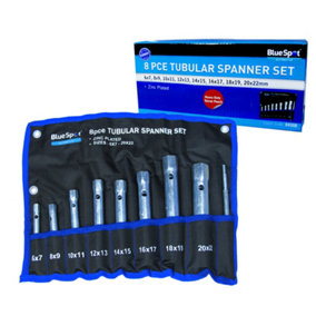 Blue Spot Tools - 8 Pce Tubular Spanner Set (6-22mm)