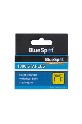 Blue Spot Tools - 8mm Crown Flat Wire Staples JT21 Style