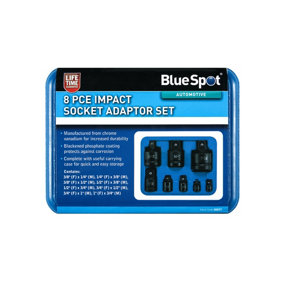 Blue Spot Tools - 8PCE Impact Socket Adaptor Set