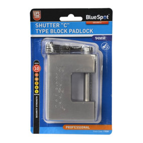 Blue Spot Tools - 94mm Shutter "C" Type Block Padlock