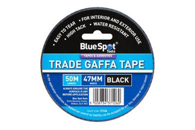 Blue Spot Tools - Blue Spot 47mm x 50M Trade Gaffa Tape Black