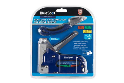 Blue Spot Tools - Heavy Duty 3-Way Staple Gun And Staple Remover