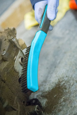 Blue Spot Tools - Long Handle Soft Grip Wire Brush