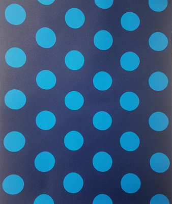 Blue Spots Polka Dots Wallpaper Circles Children's Kids Boys Girls Room P+S