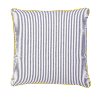 Blue Striped Large Garden Cushion with Removable Inner