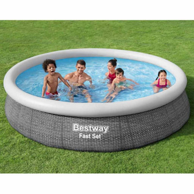 Blue Swimming Pool Set Round - Bestway 366x76 cm Above Ground Pool