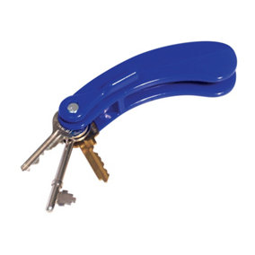 Blue Three Key Turner Aid - Large Easy to Hold Handle - Folding Keys Turning Aid
