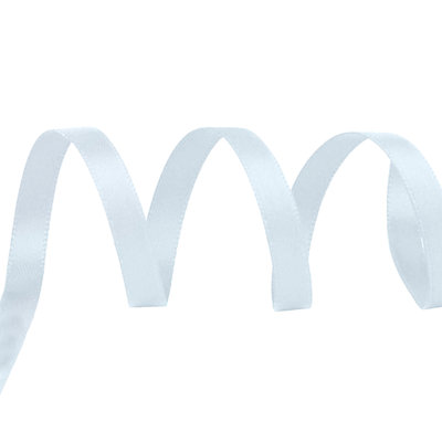 Blue Vapour Double Sided Satin Ribbon Polyester Ribbon Roll, 15mm x 10 metres