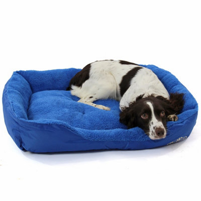 Blue Washable Deluxe Pet Bed Large DIY at B&Q