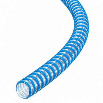 Blue Water Butt Hose 19mm x 20m Clear Wall Corrugated PVC Flexible ...