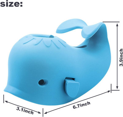 Blue Whale Baby Bath Tap Cover Soft Silicone Faucet Spout Protector BPA ...