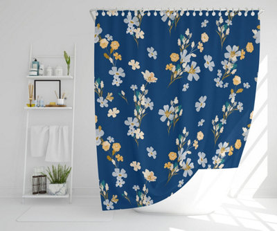 Blue & Yellow Bunches (Shower Curtain) / Default Title