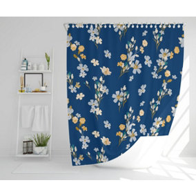Blue & Yellow Bunches (Shower Curtain) / Default Title
