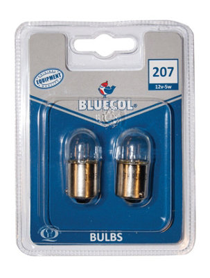 Bluecol 207 Side Light Bulb Twin Pack 12V 5W Car Automotive Replacement