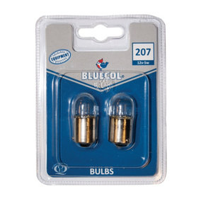 Bluecol 207 Side Light Bulb Twin Pack 12V 5W Car Automotive Replacement