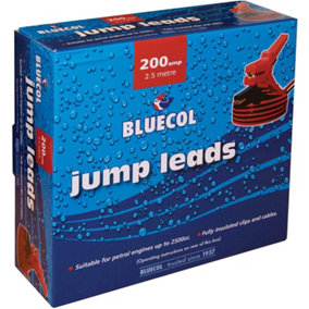 Bluecol A92872 BBC010 2.5 Metres 10mm Booster Cables Start Jump Leads Boxed x 12