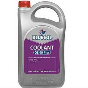 Bluecol OE40 Plus Engine Antifreeze & Summer Coolant 5L Fluid 5 Litres Liquid