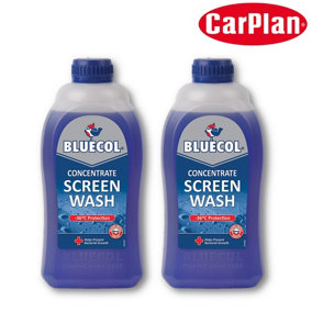Bluecol Screenwash Concentrate Car Windshield Washer Fluid -36C 2x 1L 2 Litres
