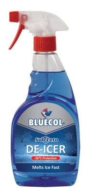 Bluecol Trigger De-Icer Fast Ice Melt 6x 500mL For Door Locks & Mirrors