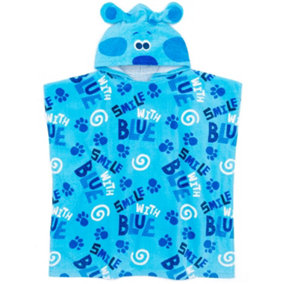 Blues Clues & You Childrens/Kids Repeat Print Hooded Towel Blue (One Size)