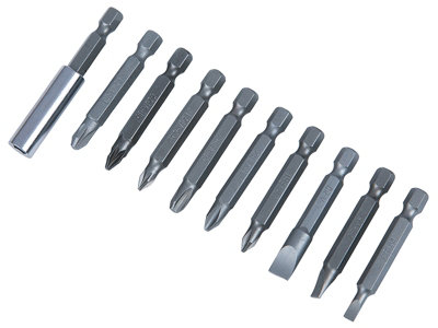 Bluespot 10 Piece Power Bit Set with Magnetic Holder
