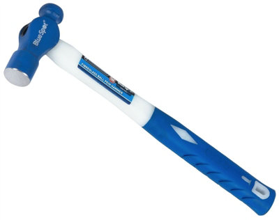 BlueSpot 24oz Ball Pein Hammer Fibreglass Rubber Grip Handel Hardened Steel Head