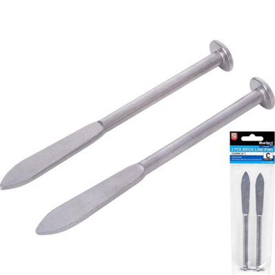 BlueSpot 2pc Footprint Line Pins Brick Layer Pegs Setting Out Building Pin Set