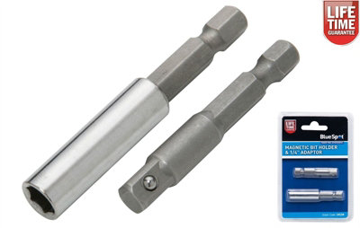 Bluespot 2pc Magnetic Bit Holder + 1/4