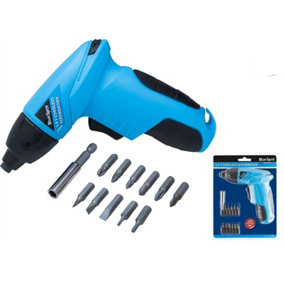 Bluespot 4.8v Rechargeable Battery Cordless Screwdriver Drill With Bit Set 12066